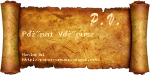 Pápai Vénusz névjegykártya